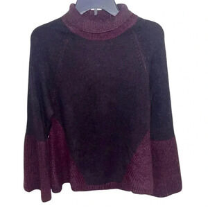 Raffi Cashmere Maroon and Black Knit‎ Sweater